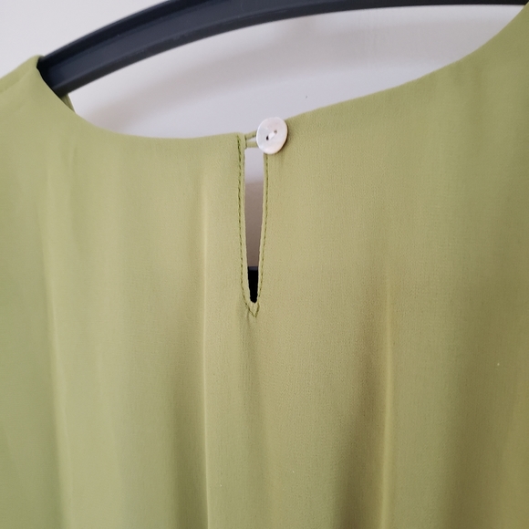 NWOT Chiffon Light Green Mini Dress - Picture 5 of 5